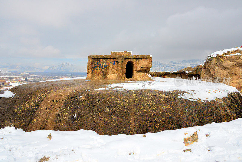 takhti Rustam佛塔，切成山，拉利贝拉风格，Haibak, Samangan省，阿富汗